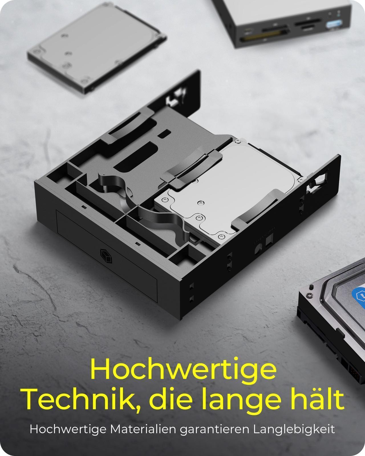 Einbaumrahmen für 3x HDD/SSD für 1x 5.25" Schacht