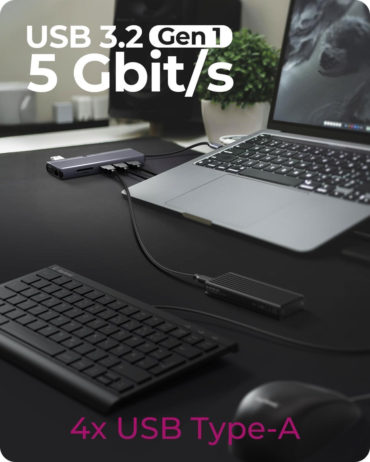 12-in-1 DockingStation mit dreifacher Videoausgabe