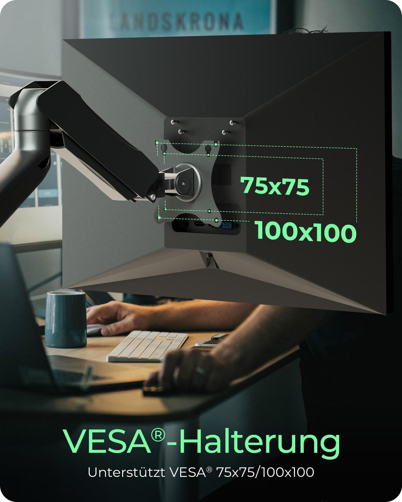 Monitorarm mit Wandhalterung für einen Monitor