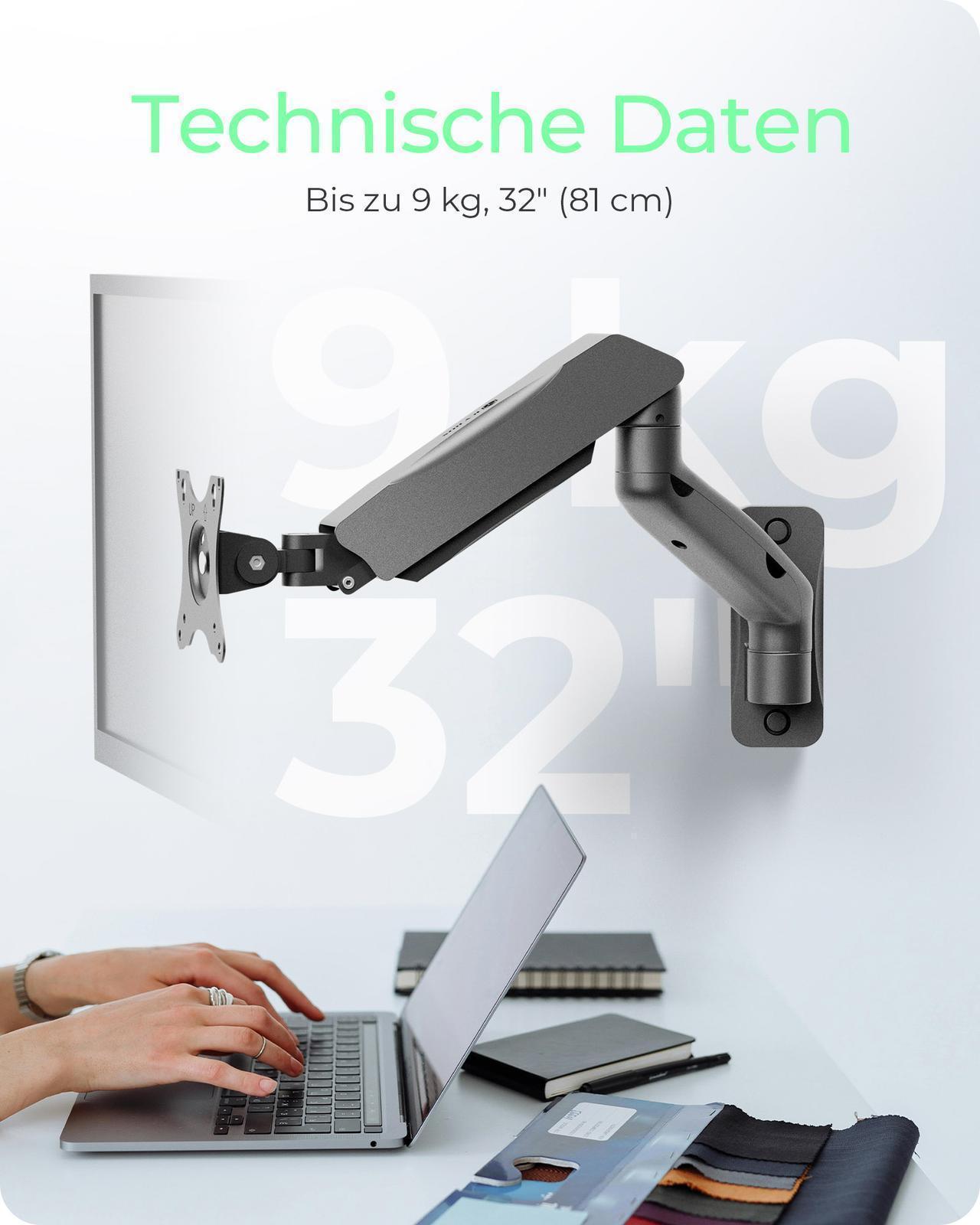 Monitorarm mit Wandhalterung für einen Monitor