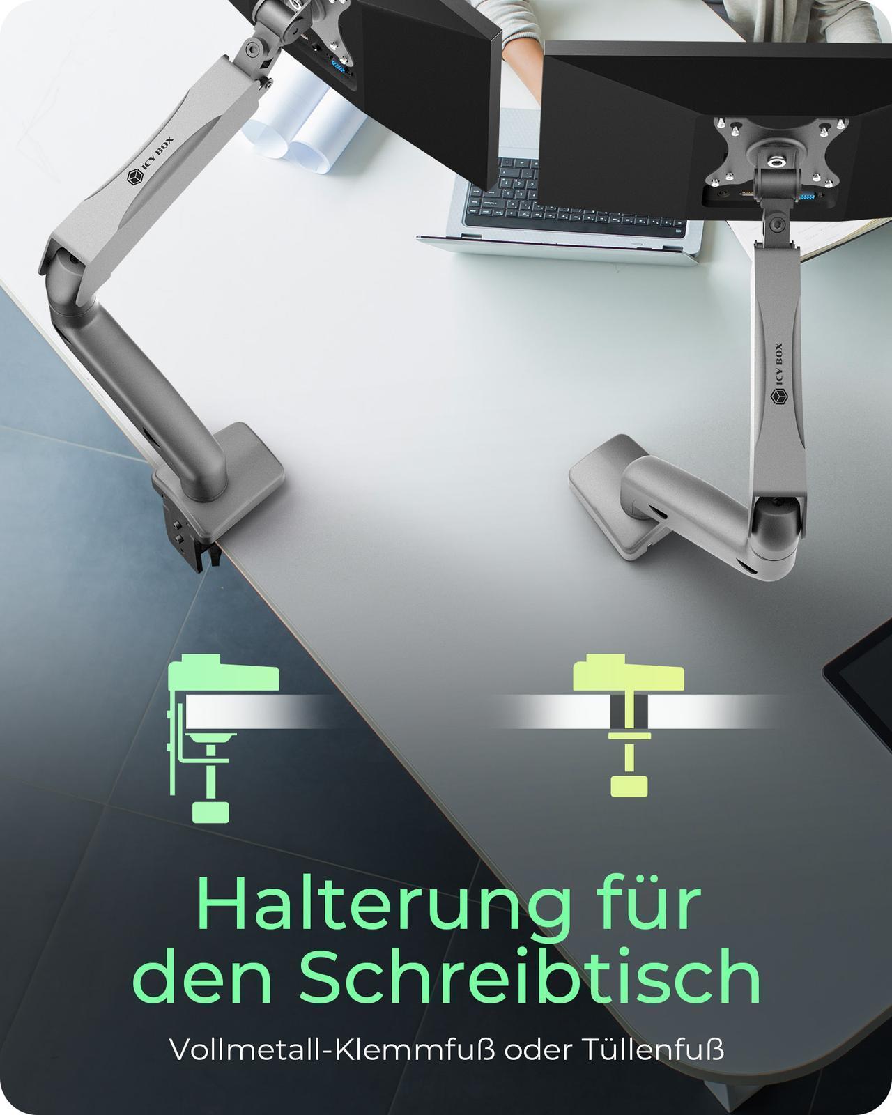 Einfacher Monitorarm Tischmontage