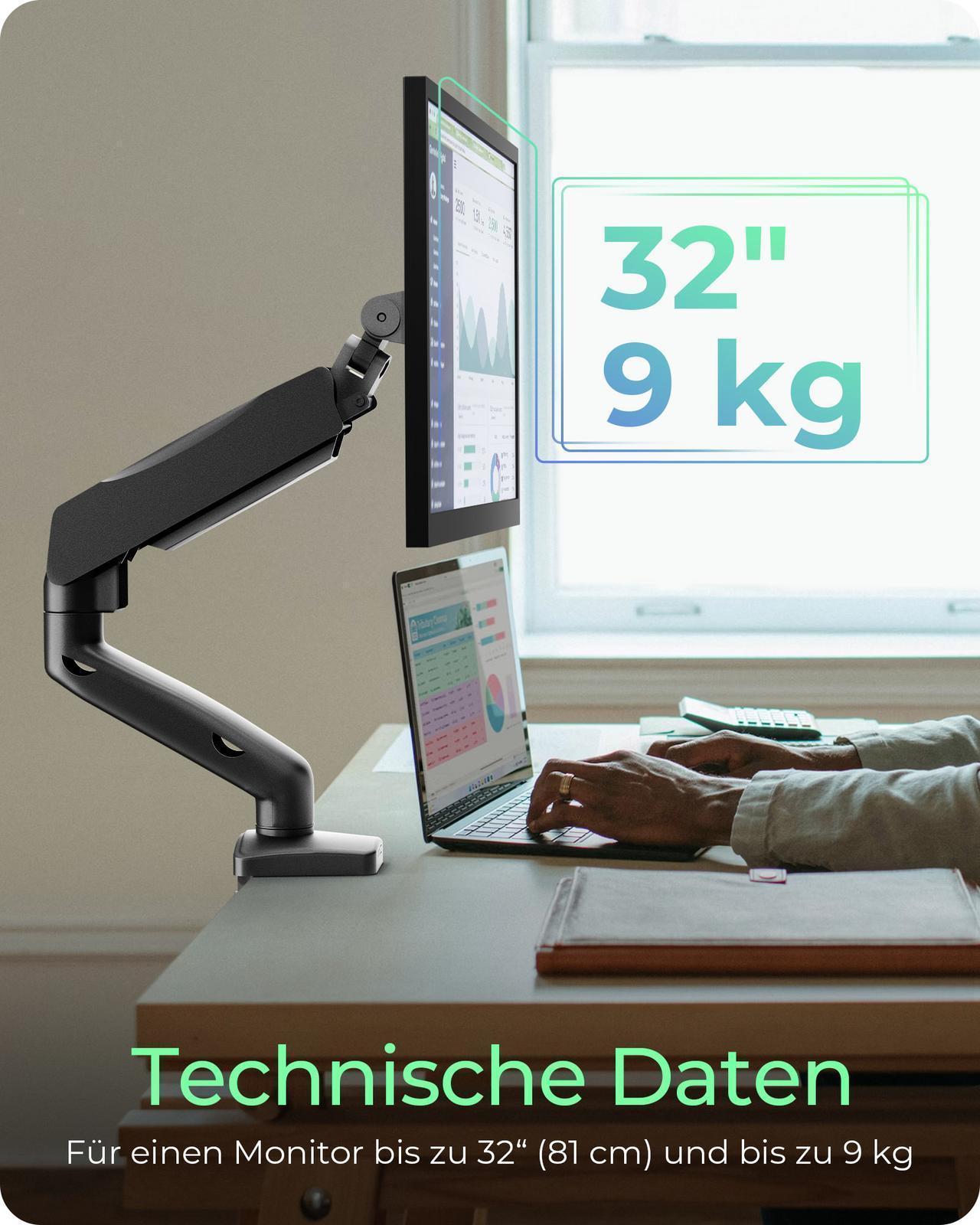Einfacher Monitorarm Tischmontage