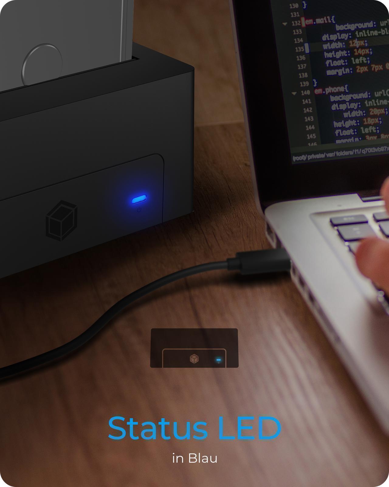 DockingStation für 1x HDD/SSD mit USB 3.2 Gen 1 Type-A Anschluss