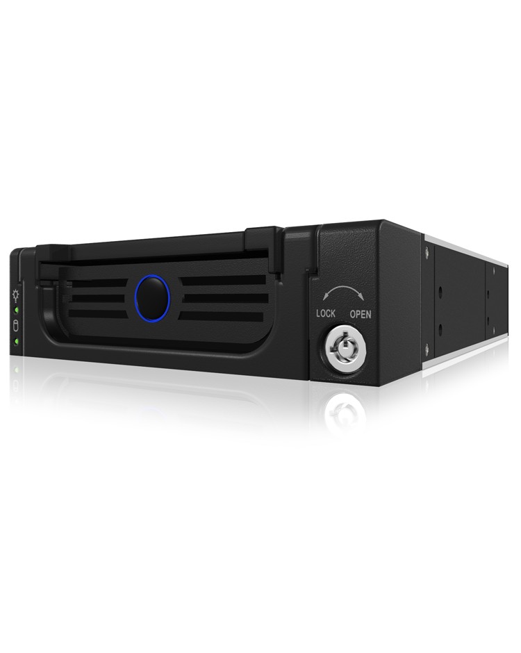 Wechselrahmen für 1x HDD/SSD für 1x 5.25" Schacht mit Schloss