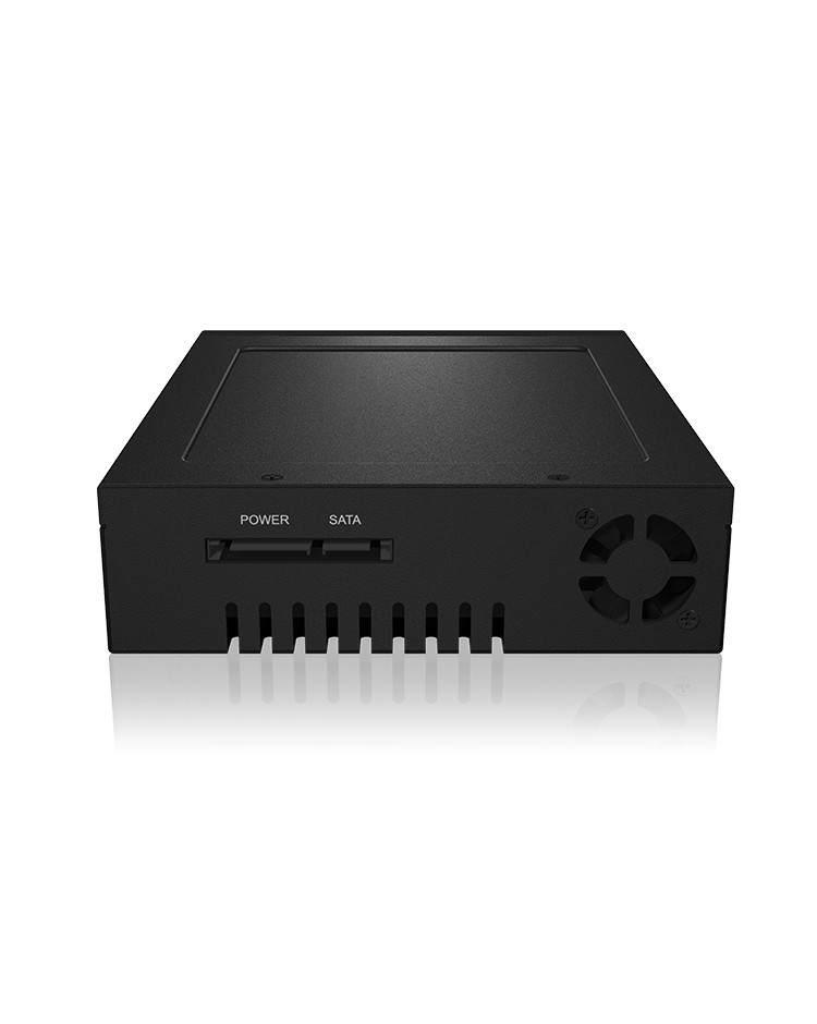 Wechselrahmen für 1x HDD/SSD für 1x 5.25" Schacht mit Schloss und Lüfter