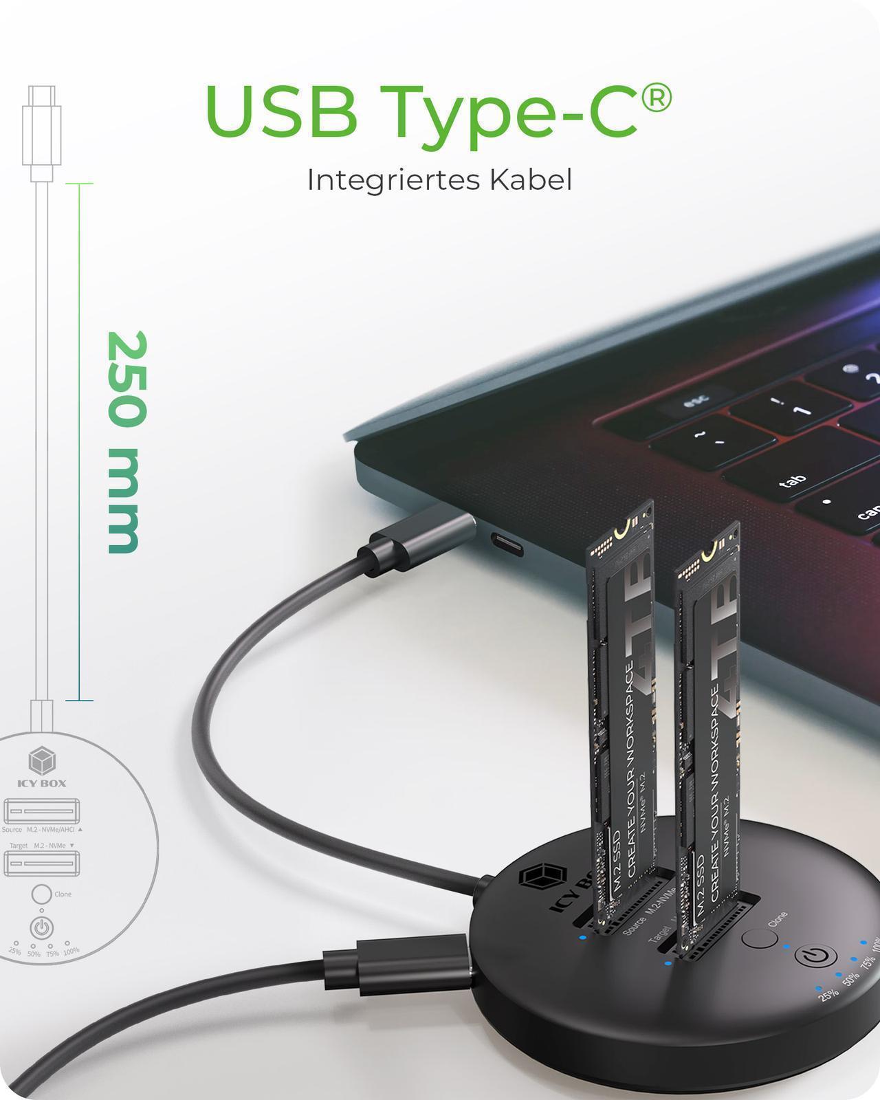 Klon- und DockingStation für 2x M.2 NVMe SSD