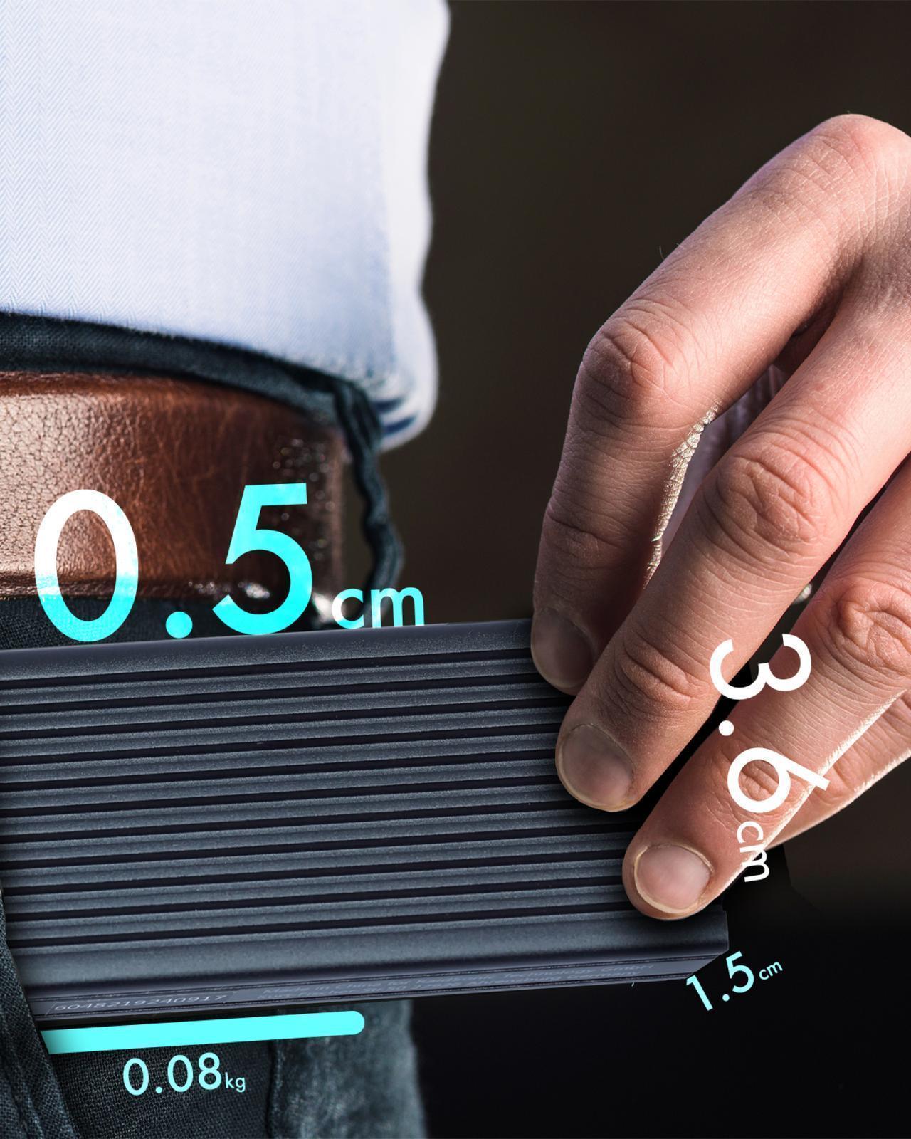 Gehäuse für 1x NVMe mit USB 3.1 (Gen 2) Type-C® und Type-A Anschluss