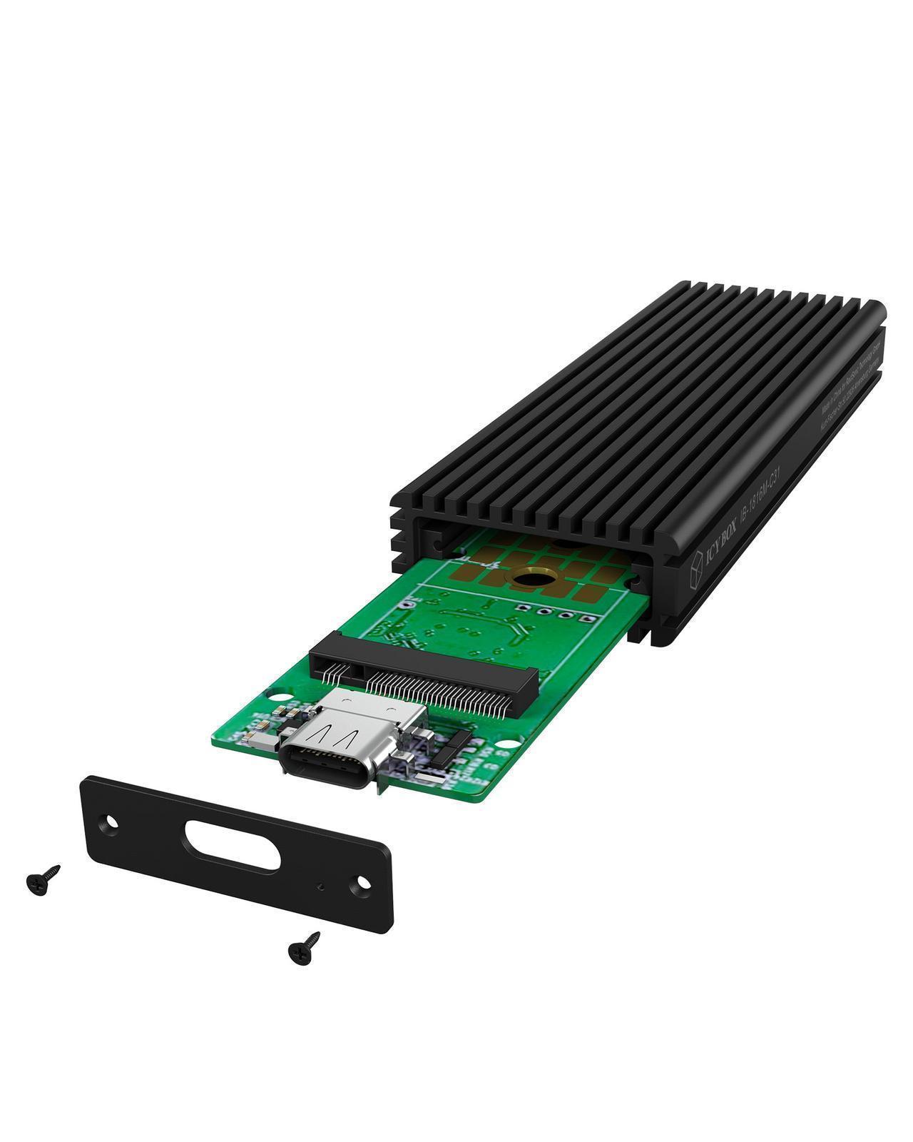 Gehäuse für 1x NVMe mit USB 3.1 (Gen 2) Type-C® und Type-A Anschluss