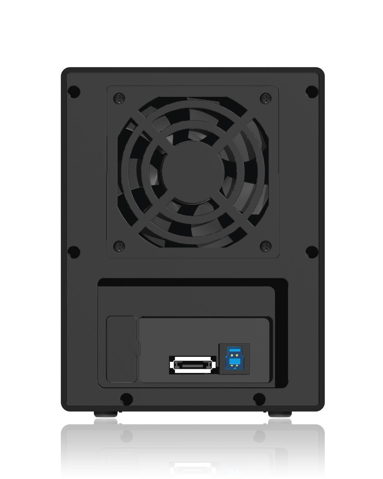 SINGLE Gehäuse für 4x HDD mit USB 3.0 Type-A Anschluss und Lüfter