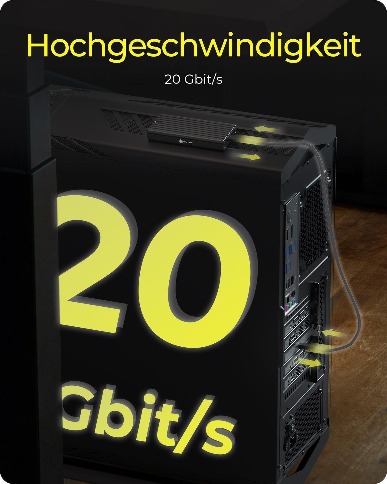 USB Type-C® Back Panel mit internem USB-Typ-E-Anschluss