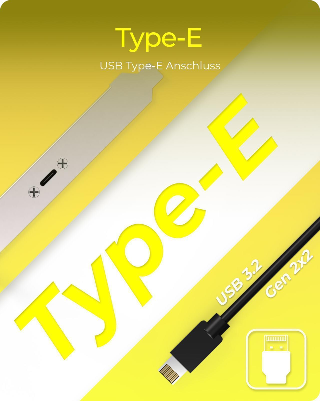 USB Type-C® Back Panel mit internem USB-Typ-E-Anschluss