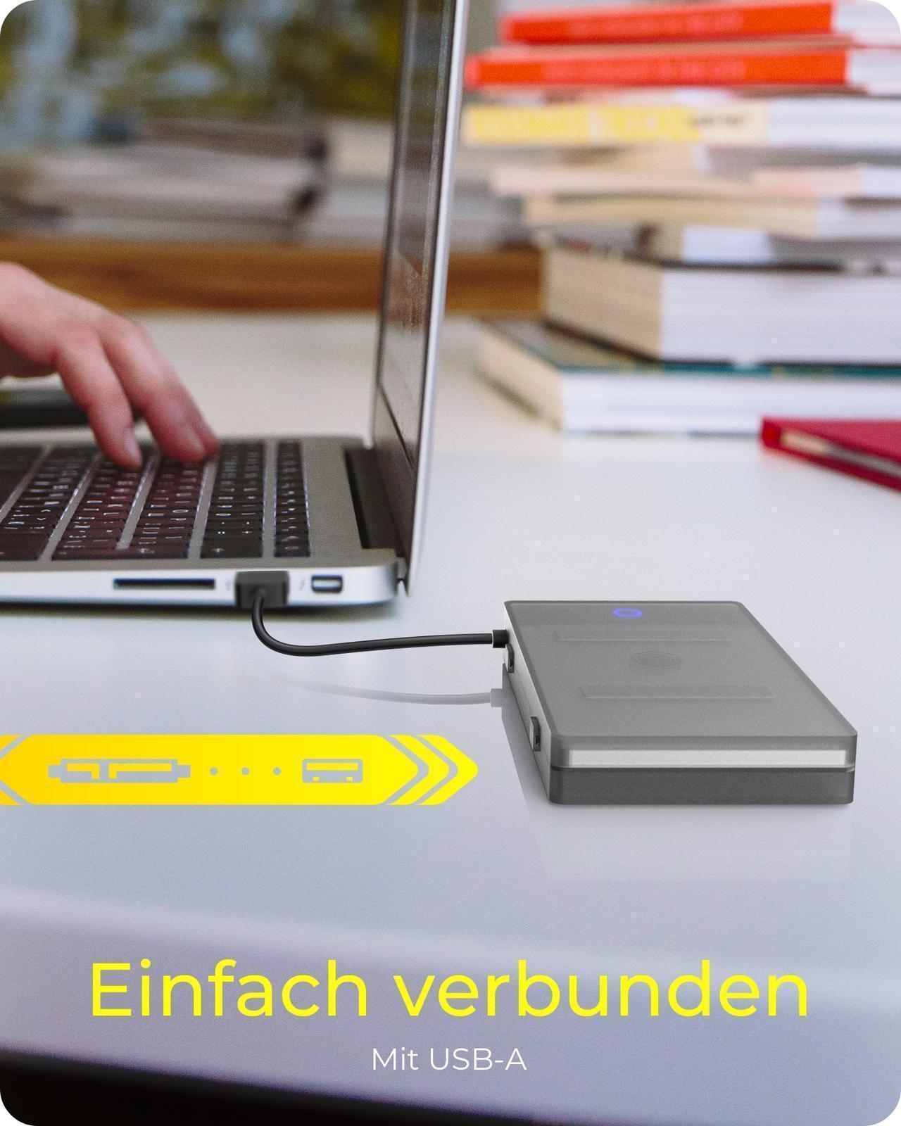 Adapter für 1x HDD/SSD mit USB 3.0 Type-A Anschluss und Kunststoffhülle