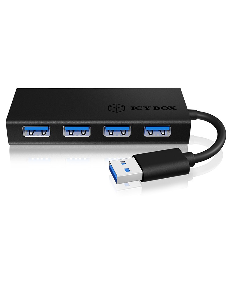 4 Port Hub mit USB 3.0 Type-A Anschluss