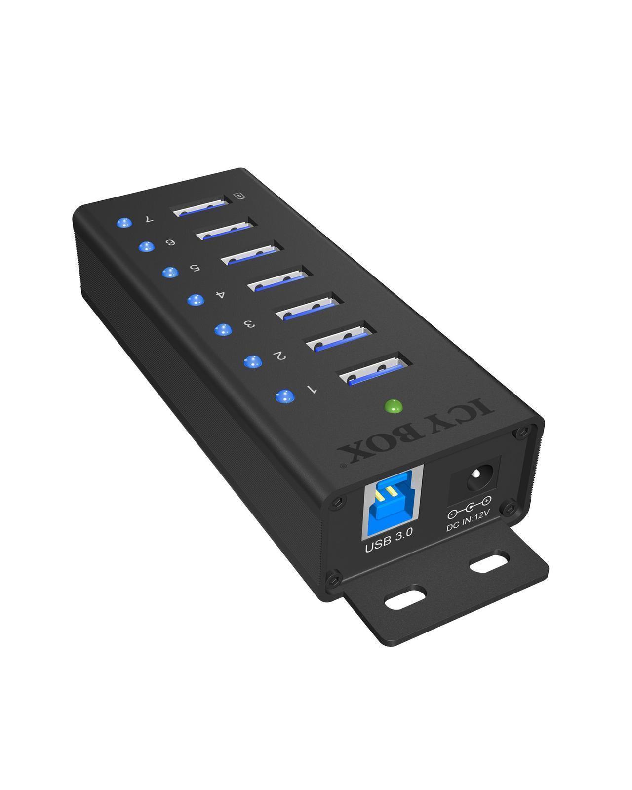 7 Port Hub mit USB Type-A Anschluss und 1x Ladeanschluss