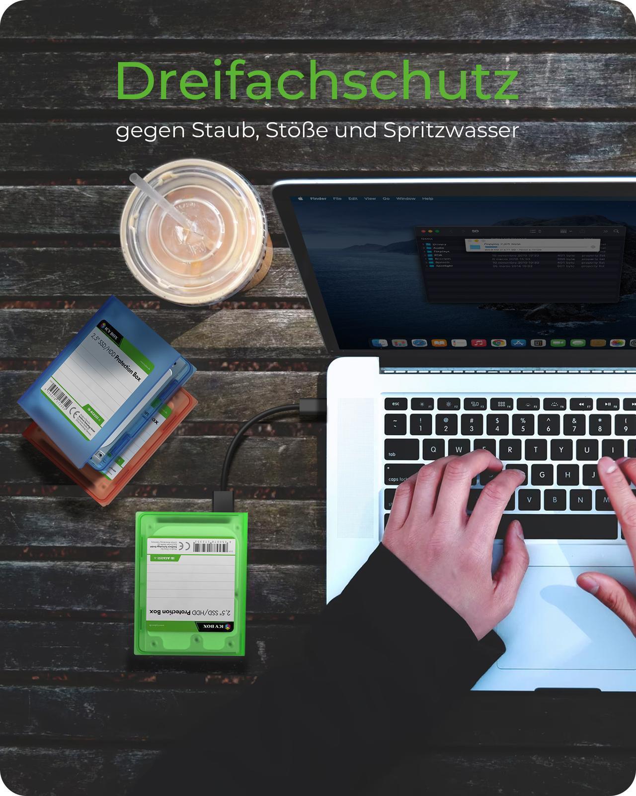 Schutzgehäuse 6er Set für 2,5" HDDs/SSDs