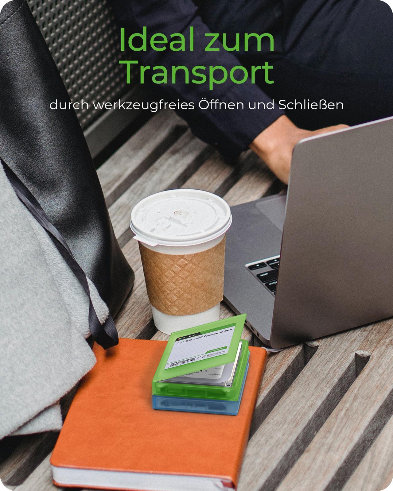 Schutzgehäuse 6er Set für 2,5" HDDs/SSDs