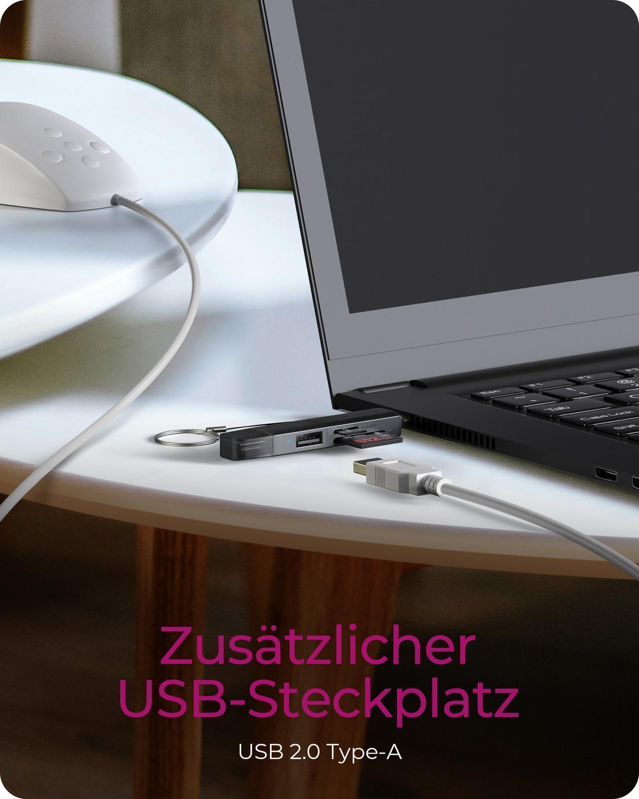 3-in-1 Kartenleser über USB Type-A & USB Type-C® Schnittstelle