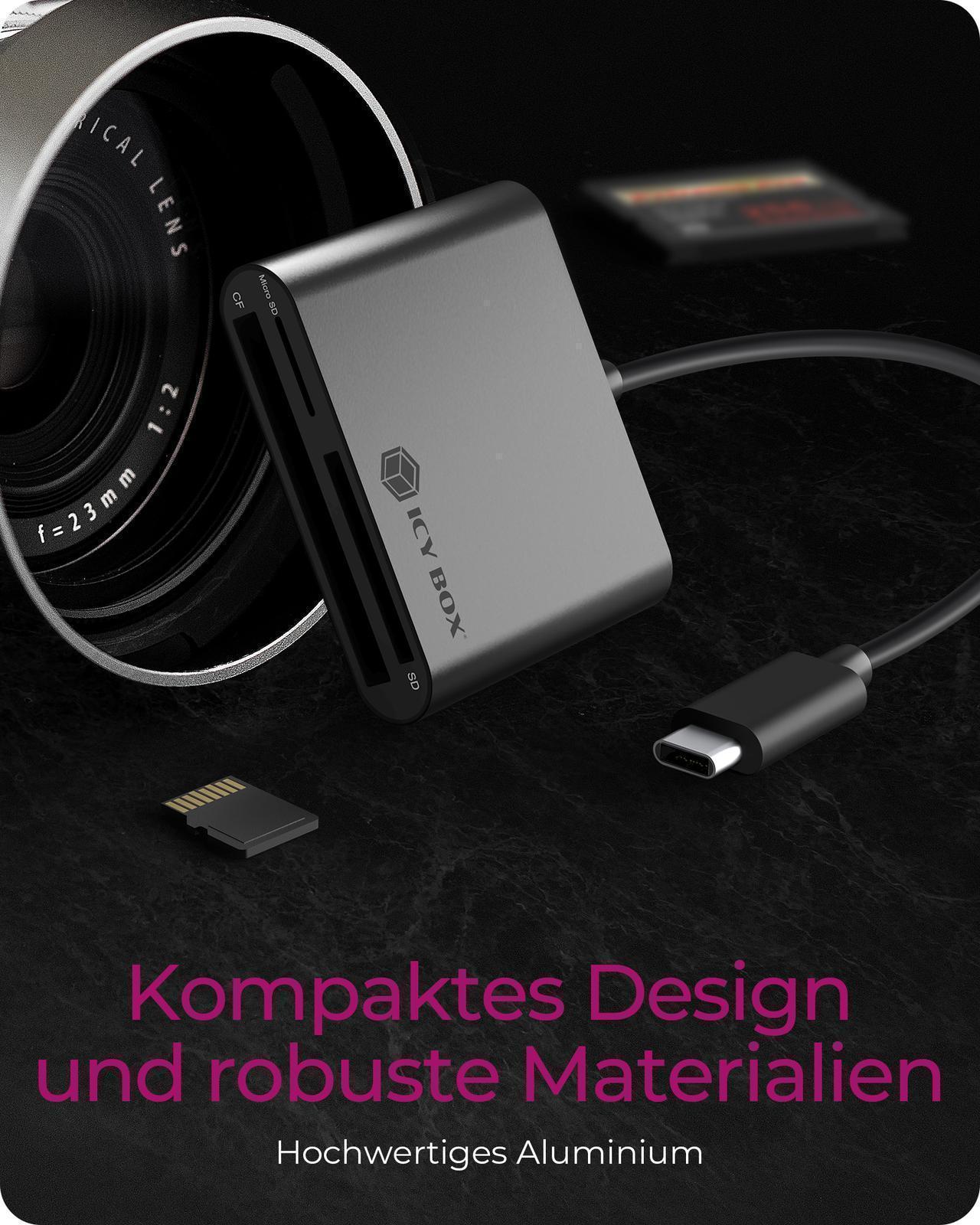 3-fach Kartenleser mit USB 3.0 Type-C® Anschluss