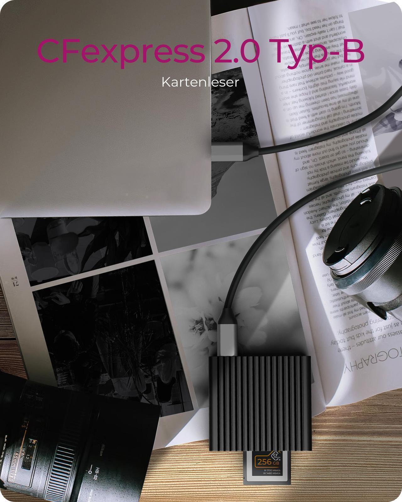 CFexpress™ Kartenleser mit USB 3.2 (Gen 2) Type-C® und Type-A Anschluss