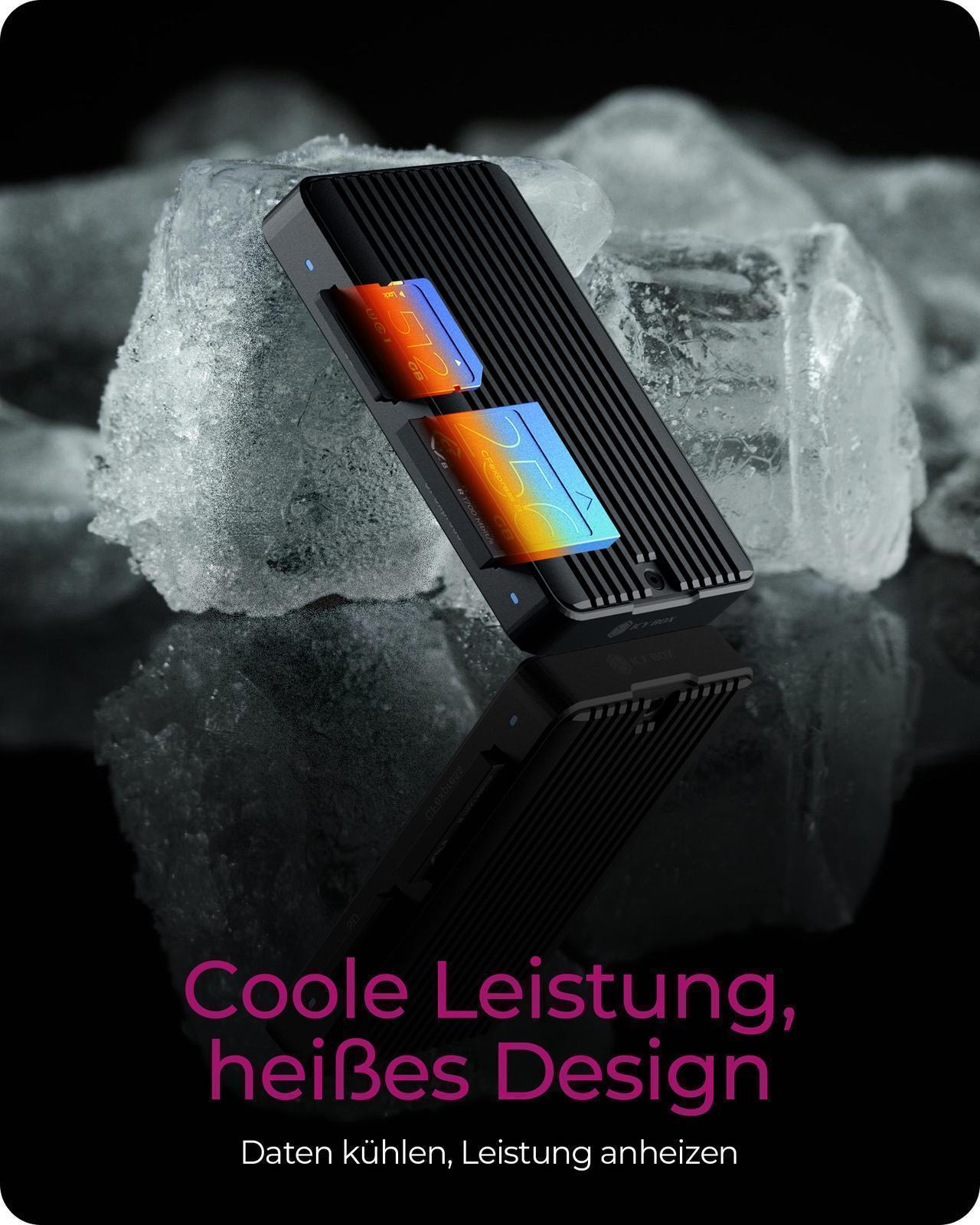 2-fach Kartenleser mit USB 3.2 Gen 2 Type-C® und Type-A Anschluss