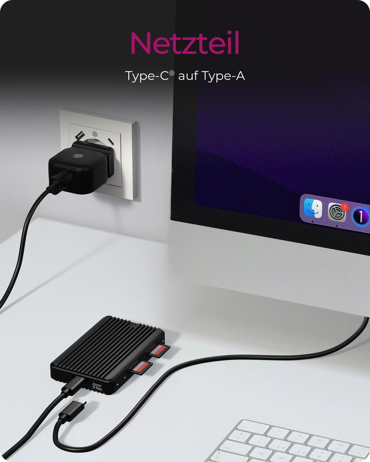 M.2 SSD Gehäuse für M.2 NVMe & SATA SSD mit dual SD 4.0 Kartenleser