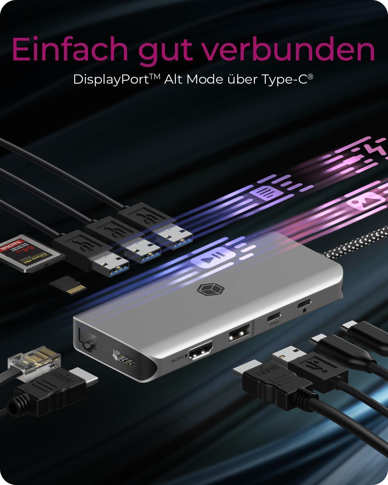 12-in-1 USB Type-C® Dock mit PD bis zu 100 W