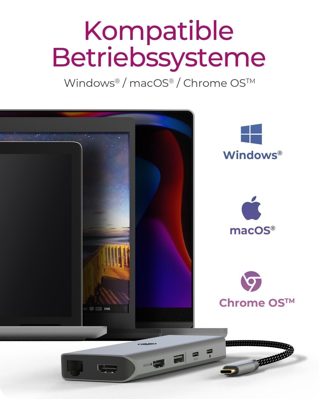 12-in-1 USB Type-C® Dock mit PD bis zu 100 W