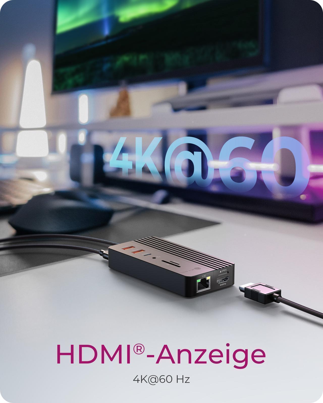 10-in-1 DockingStation inklusive M.2 NVMe SSD Gehäuse