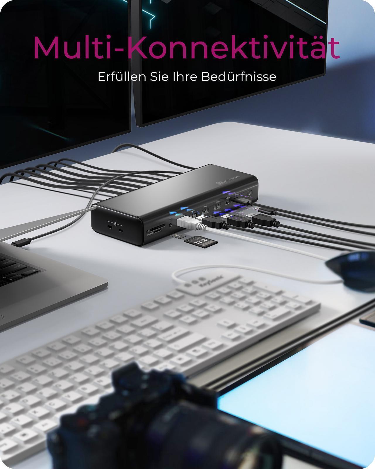 17-in-1 Notebook DockingStation mit 6x 4K@60 Hz und 140 W PD