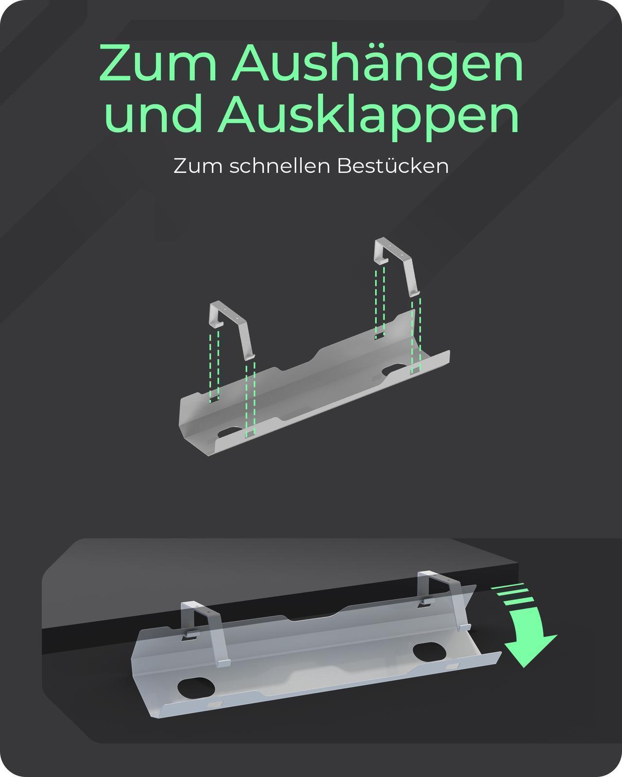 Kabelmanagementwanne für Schreibtische