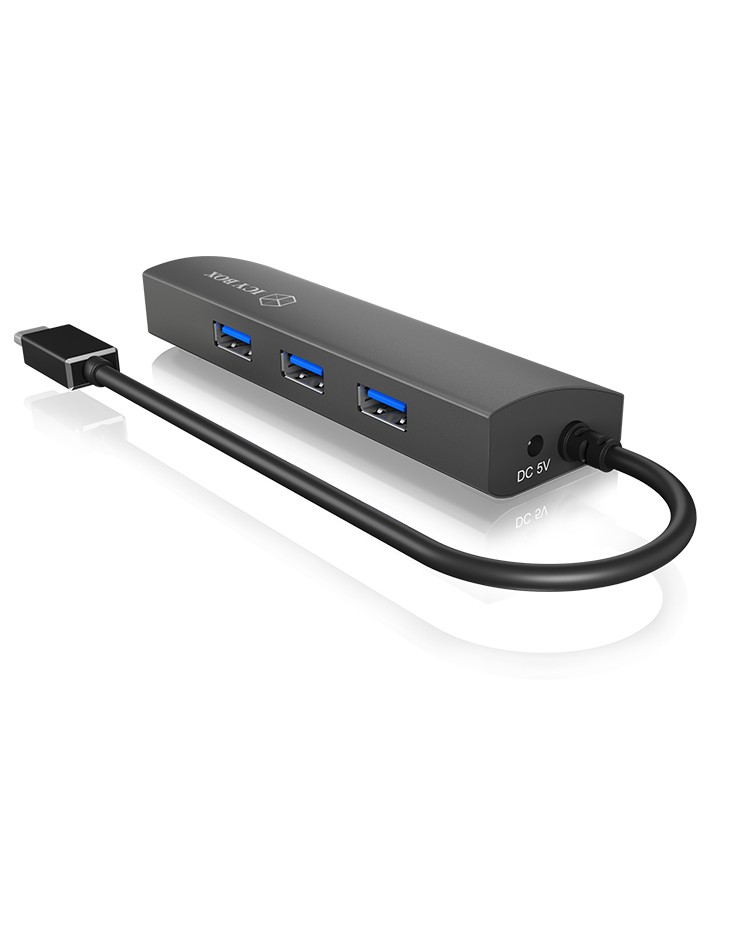 3 Port Hub mit USB Type-C® Anschluss und Gigabit-LAN Port