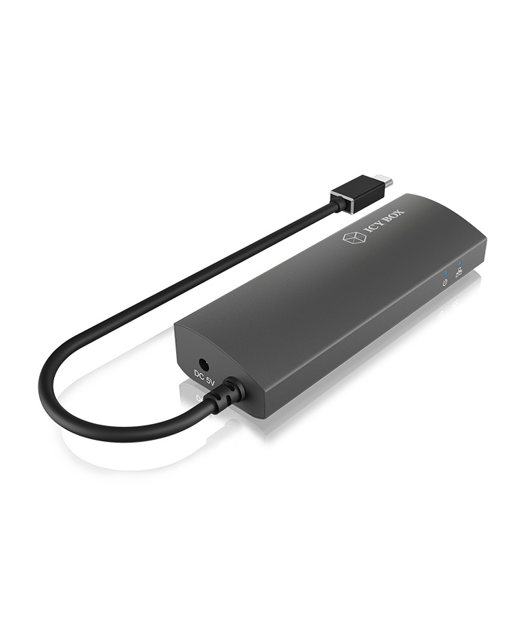 3 Port Hub mit USB Type-C® Anschluss und Gigabit-LAN Port