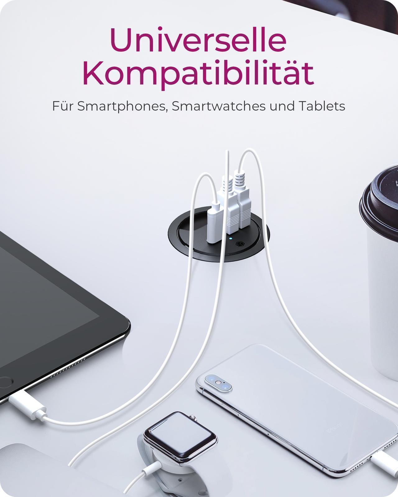 USB Tischladegerät mit Power Delivery & Quick Charge