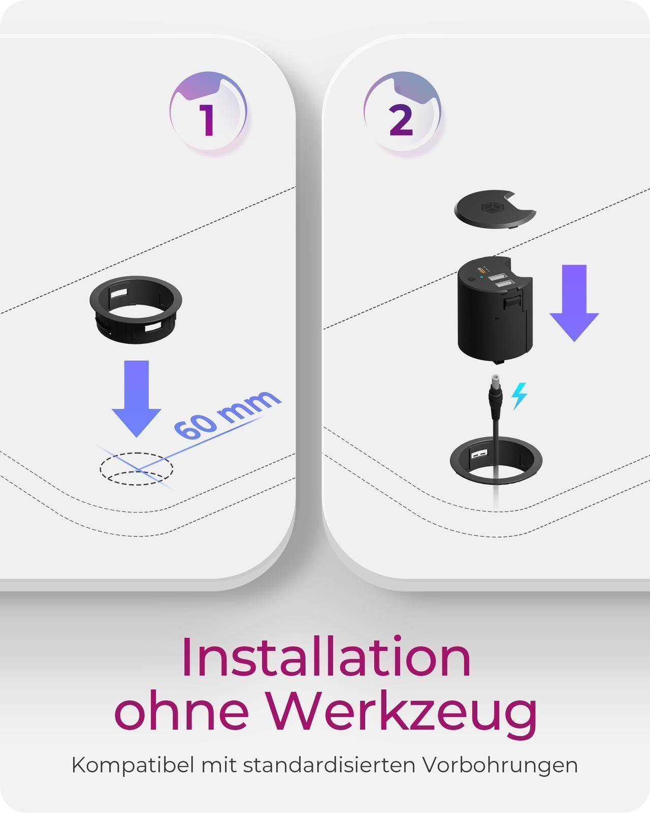 USB Tischladegerät mit Power Delivery & Quick Charge