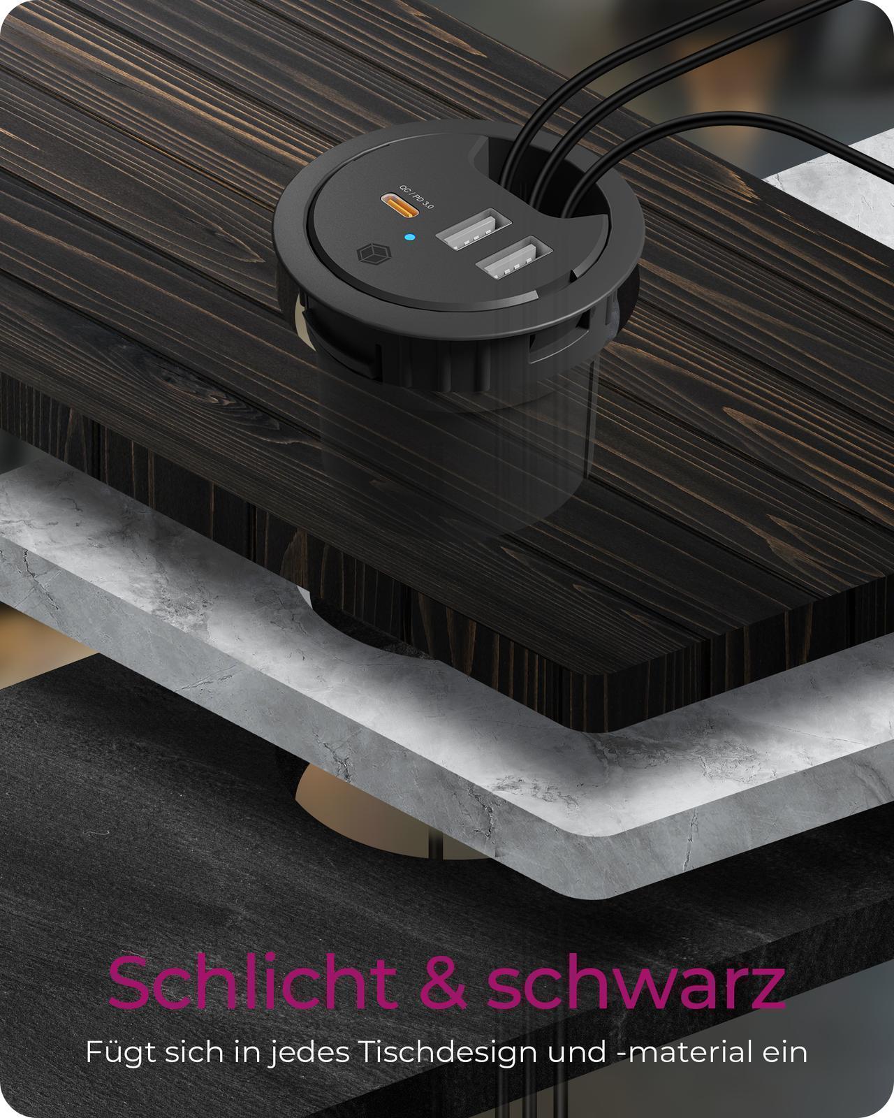 USB Tischladegerät mit Power Delivery & Quick Charge