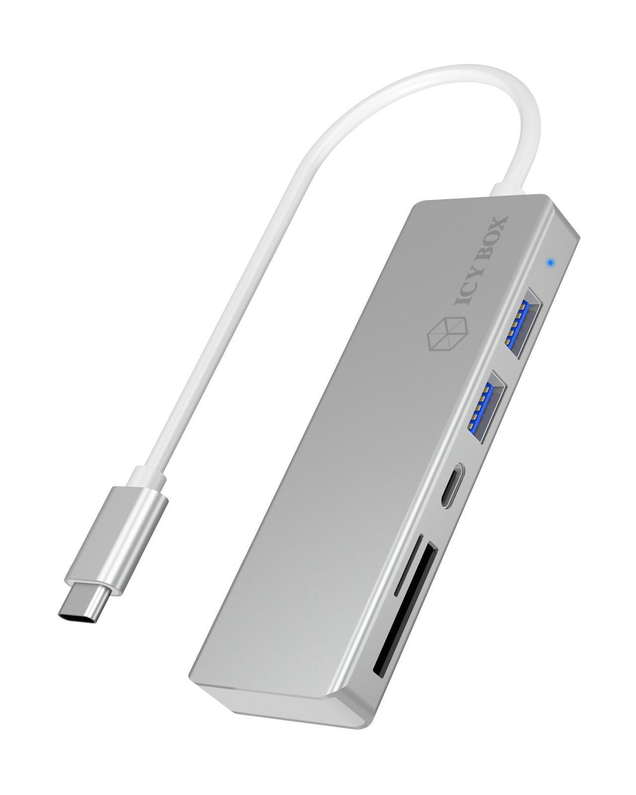 3 Port Hub mit USB 3.0 Type-C® Anschluss und Multi-LUN Kartenleser