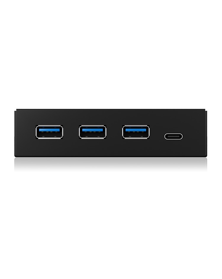 4 Port Hub als 3.5" Frontpanel mit USB 3.0 20 Pin Anschluss
