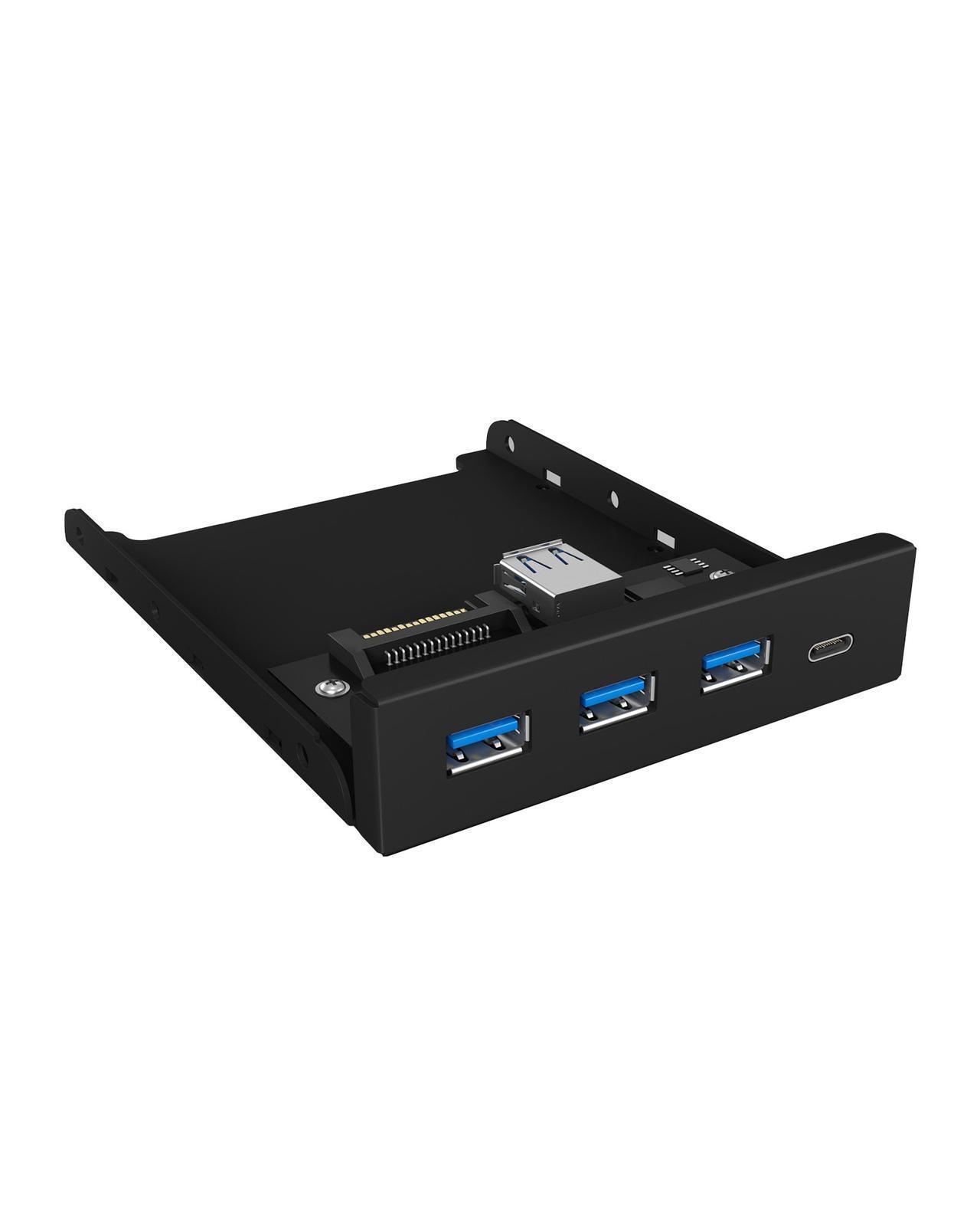 4 Port Hub als 3.5" Frontpanel mit USB 3.0 20 Pin Anschluss