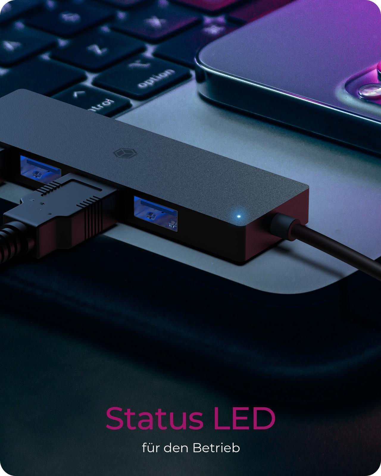 4-Port Hub mit USB 3.2 Gen 1 Type-C® und Type-A Anschluss