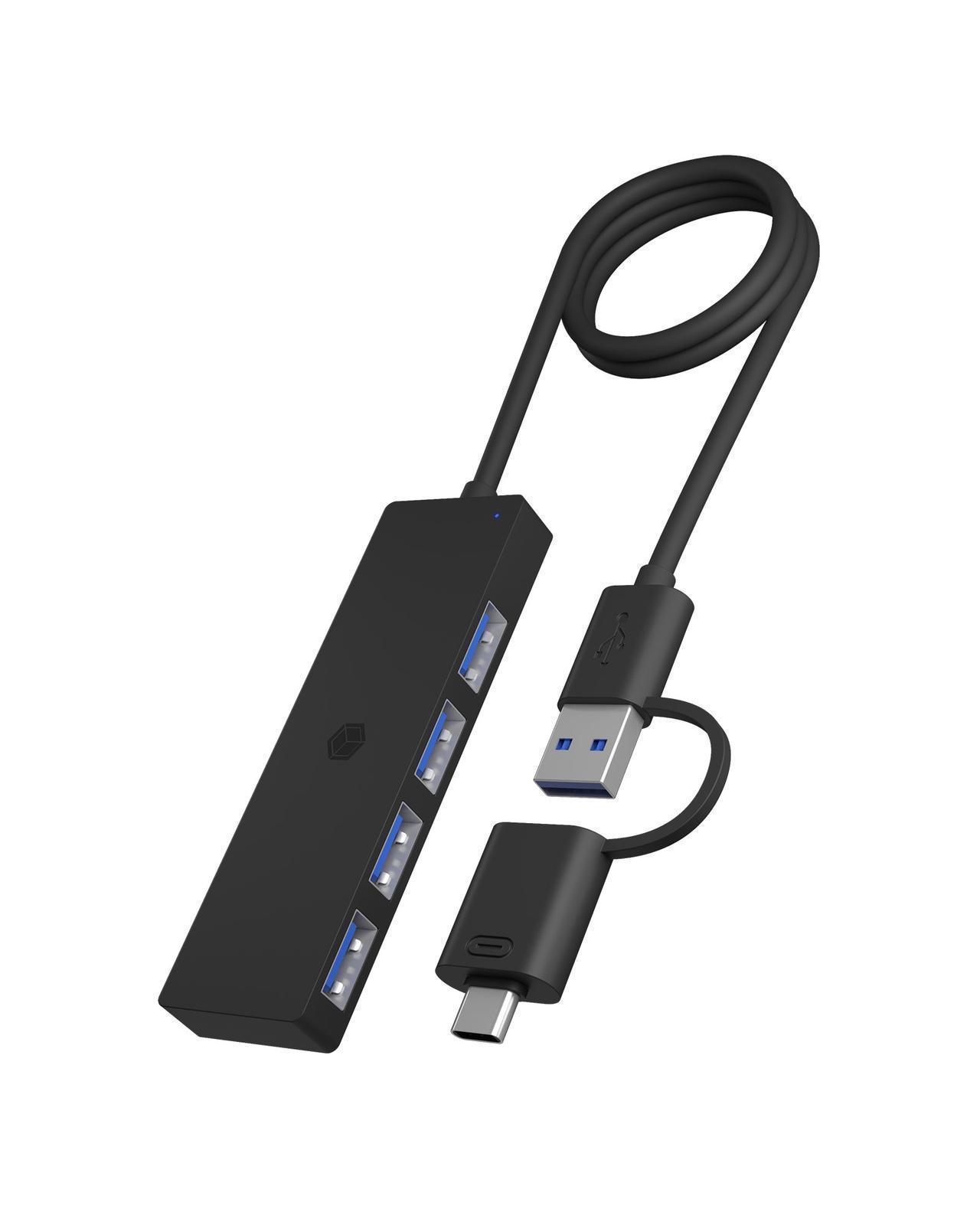 4-Port Hub mit USB 3.2 Gen 1 Type-C® und Type-A Anschluss