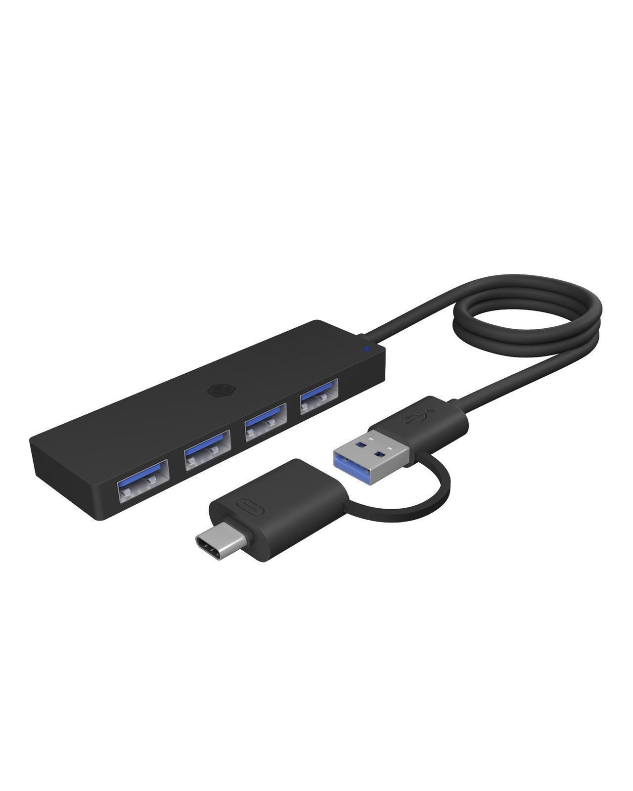 4-Port Hub mit USB 3.2 Gen 1 Type-C® und Type-A Anschluss