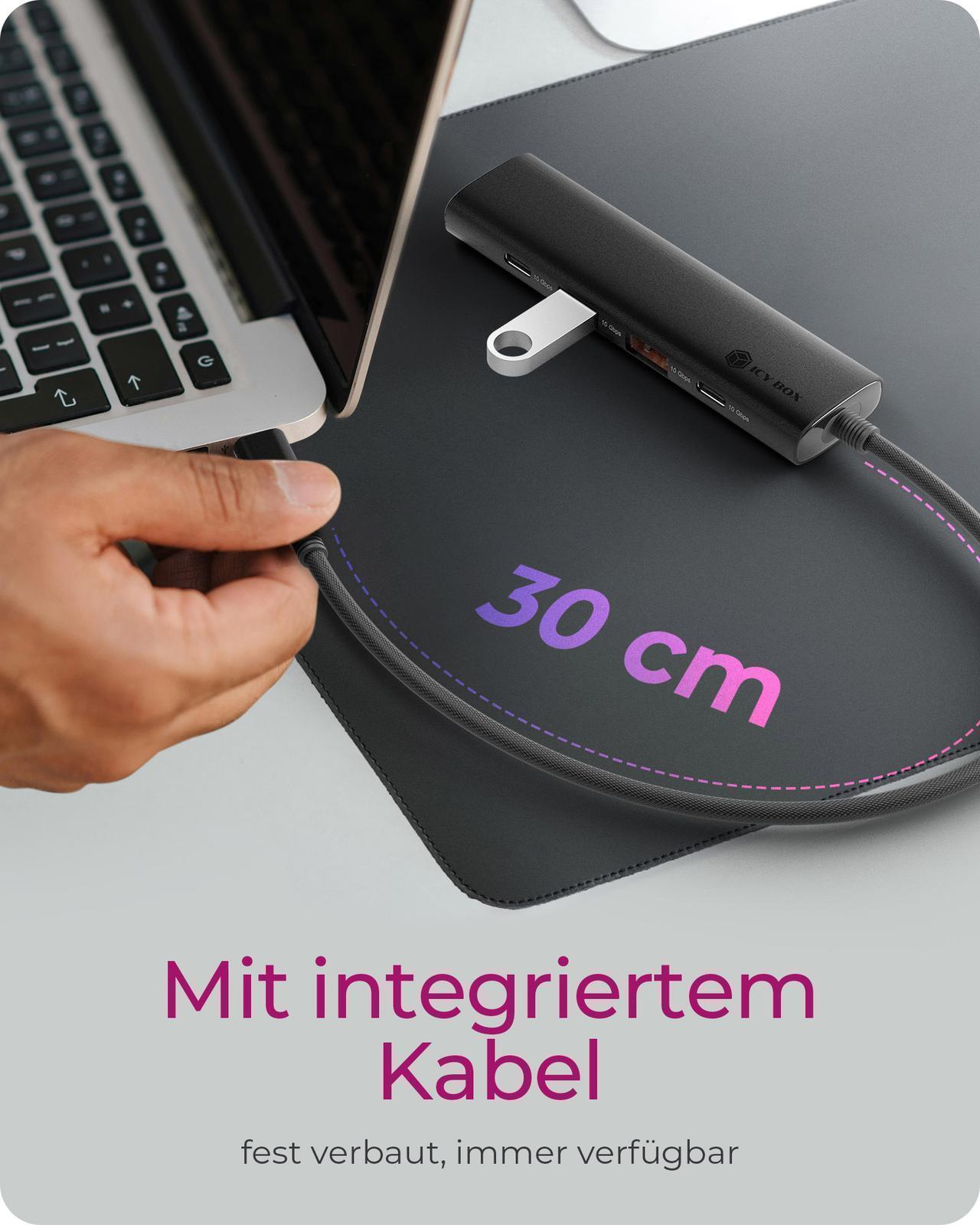 4-Port USB 3.2 Gen 2 Hub mit USB Power Delivery