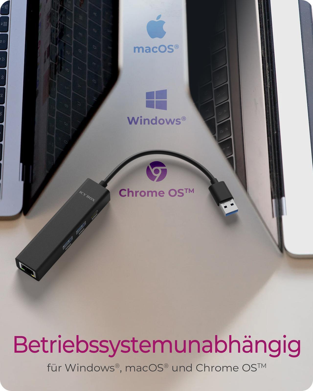 4 Port Hub mit USB 3.2 Gen 1 Type-A oder Type-C® Anschluss