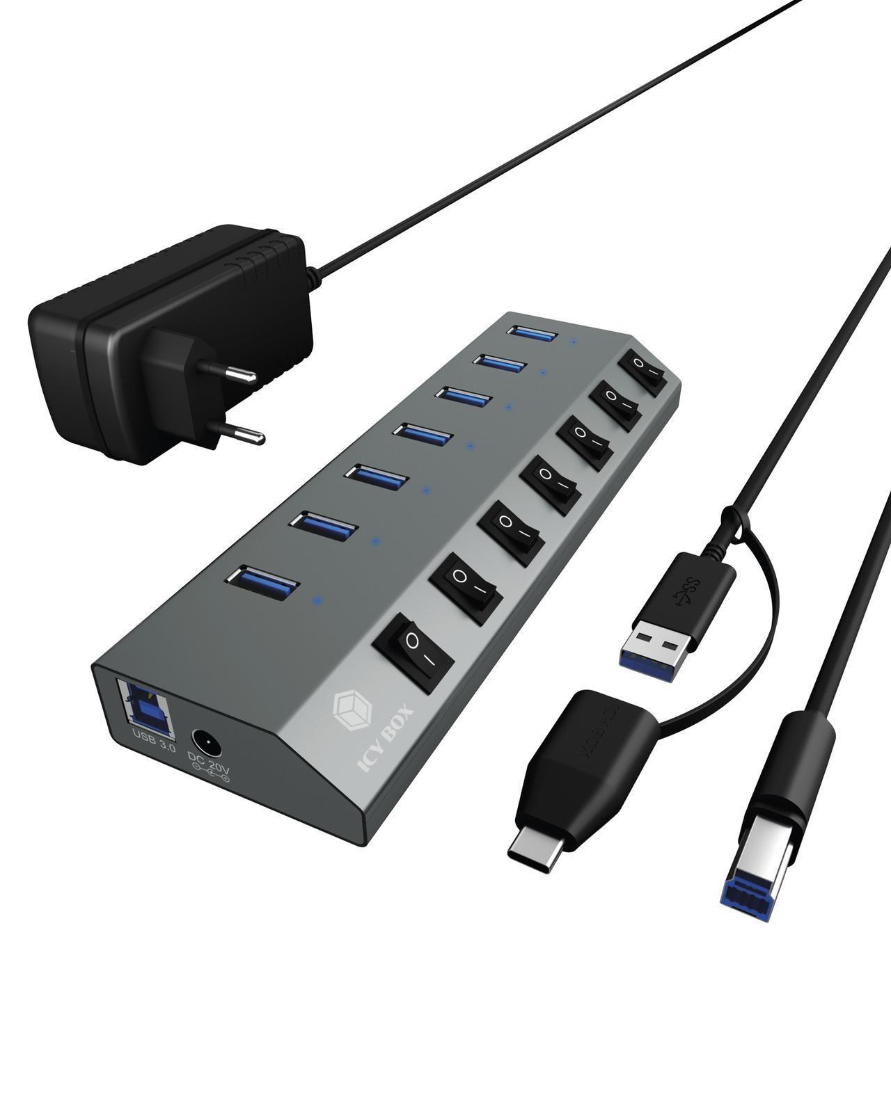 7-Port Hub mit USB 3.0 Type-C® und Type-A Anschluss und BC 1.2 unterstützung