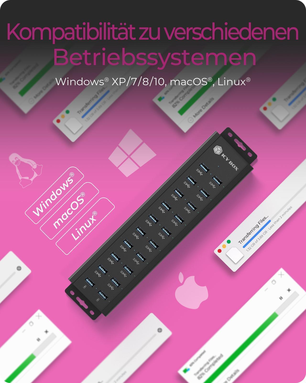 USB Hub 20-in-1 Hub USB 3.2 Gen 2 PD