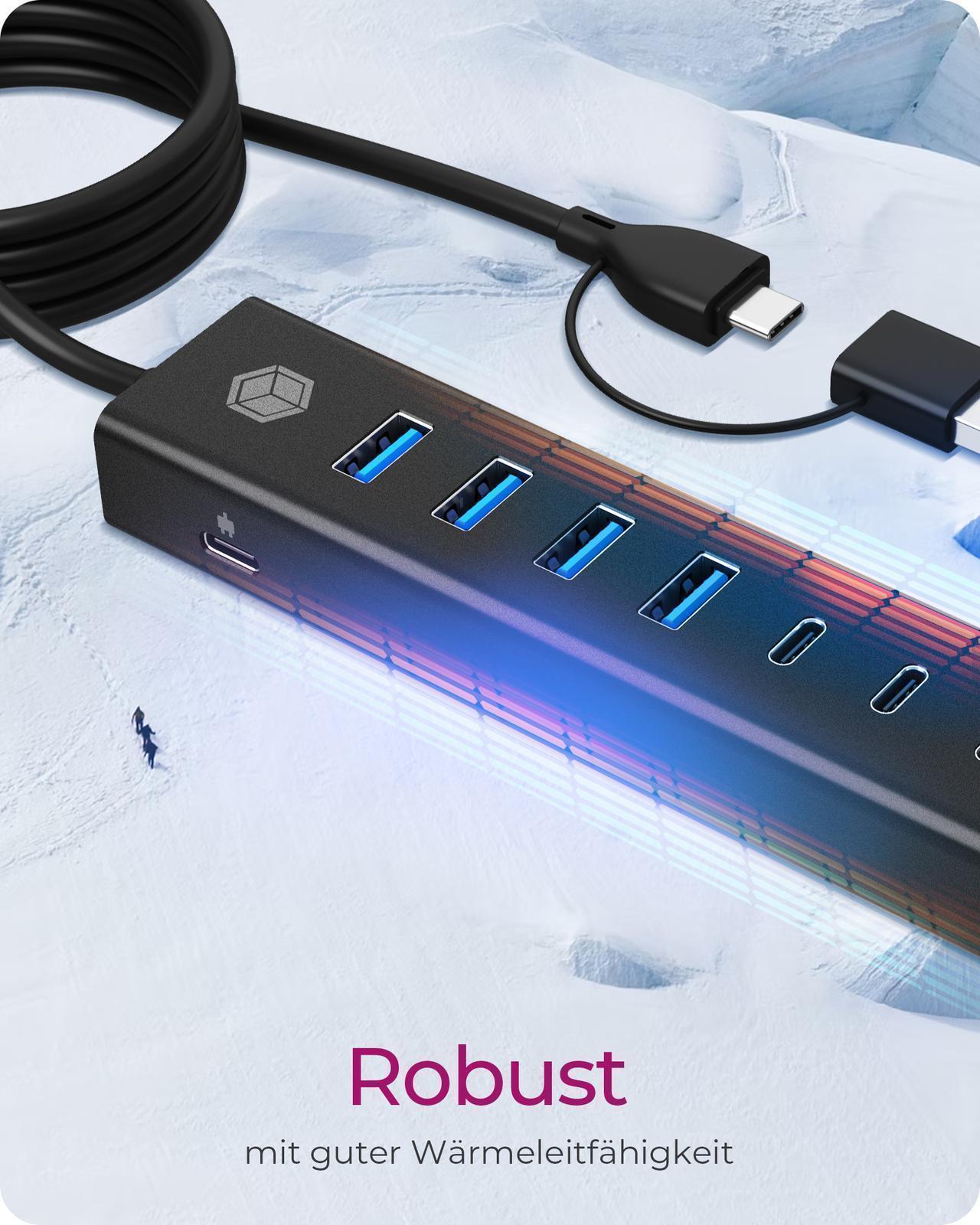 7-Port Hub mit USB 3.2 Gen 1 Type-C® und Type-A