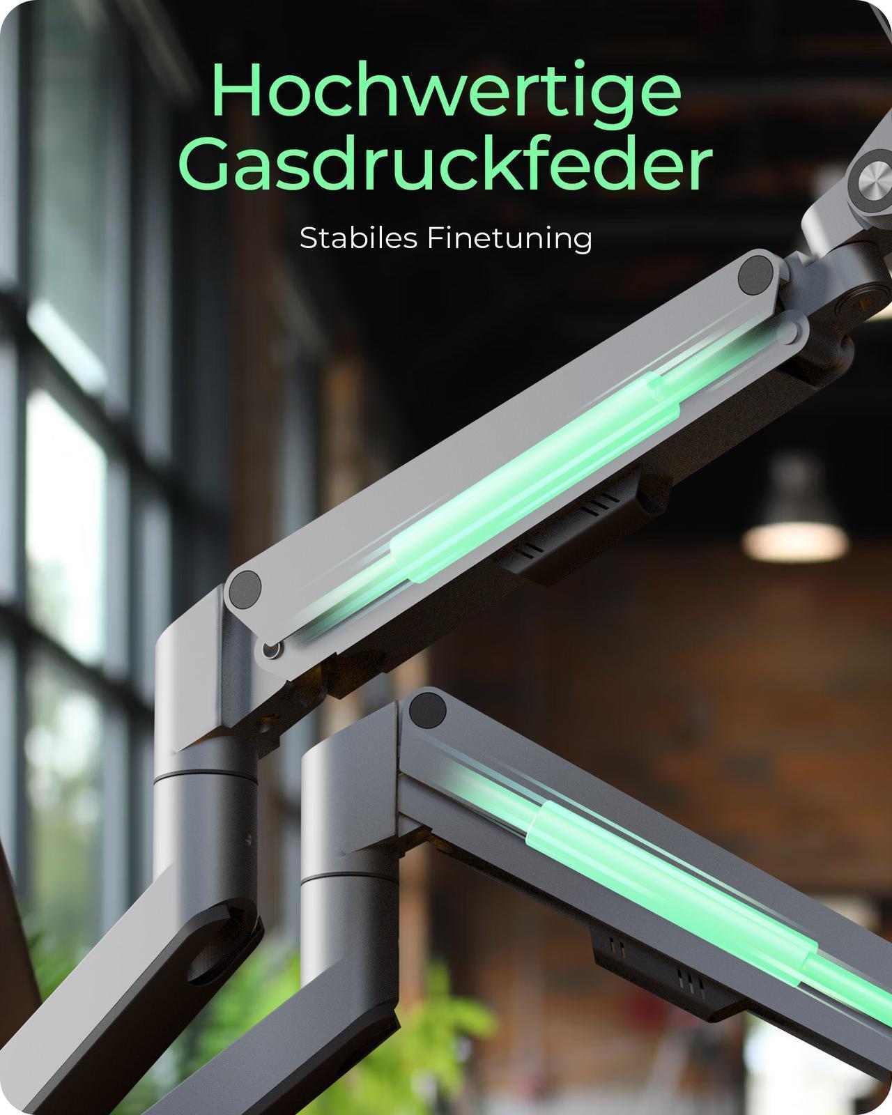 Monitorständer mit Tischhalterung für zwei Monitore bis zu 32" (81 cm)