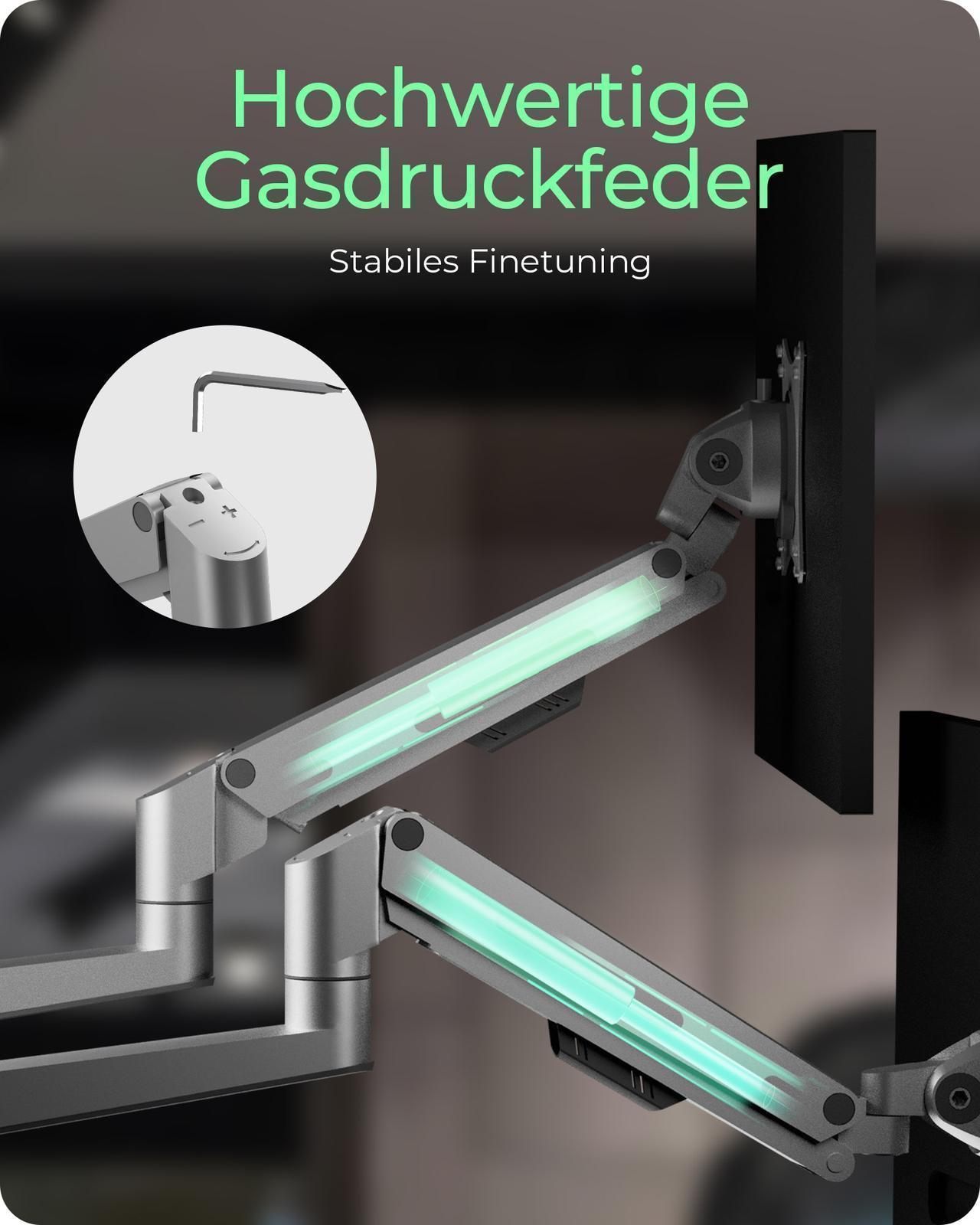 Monitorständer mit Tischhalterung für drei Monitore bis zu 30" (76 cm)