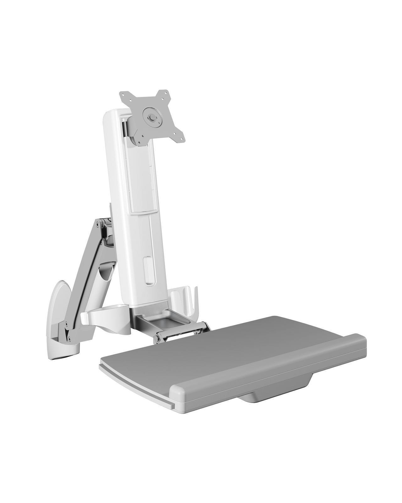 Wandhalterung, ein Monitor mit Tastatur- und Mausablage Gasdruckfederunterstützung