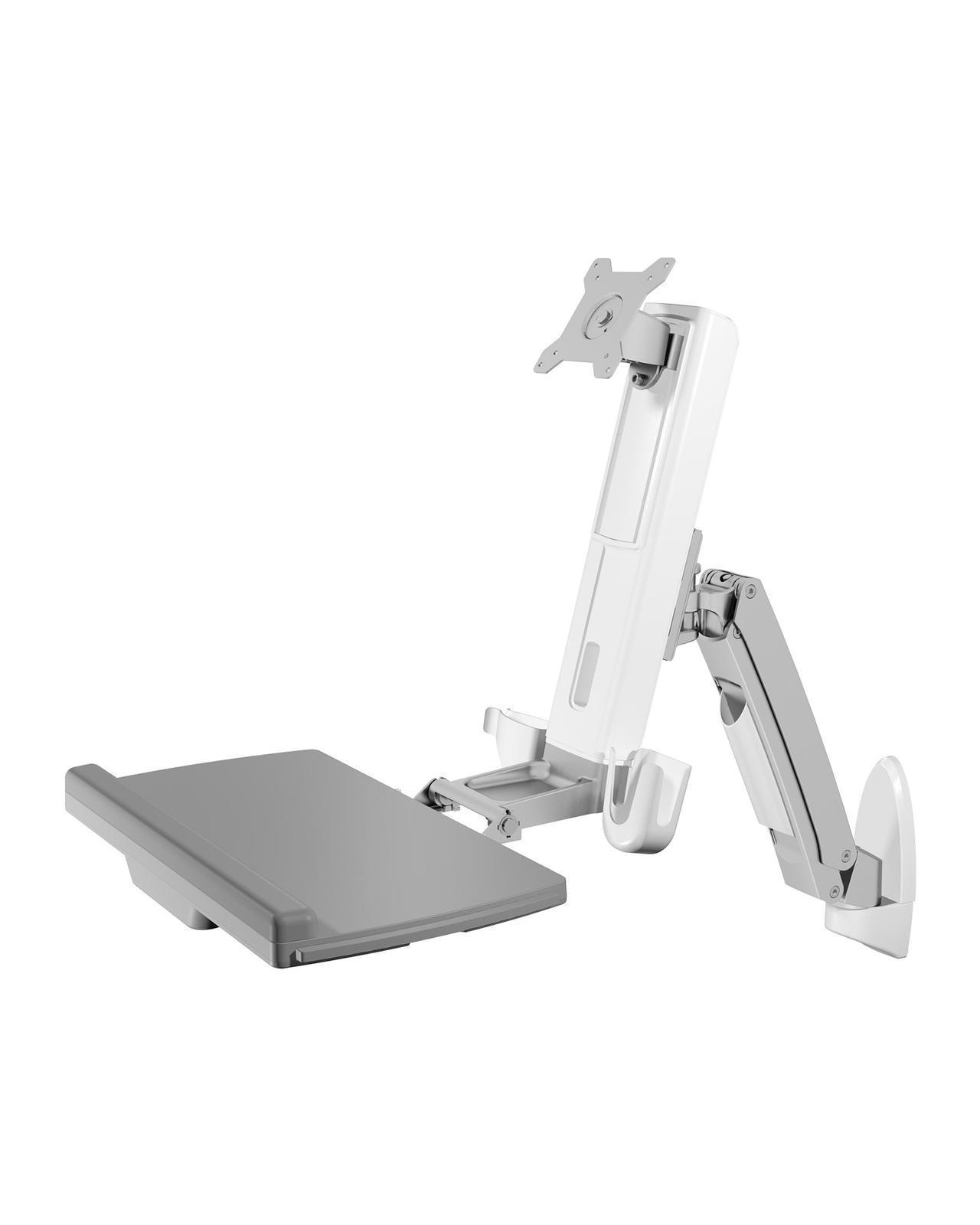 Wandhalterung, ein Monitor mit Tastatur- und Mausablage Gasdruckfederunterstützung